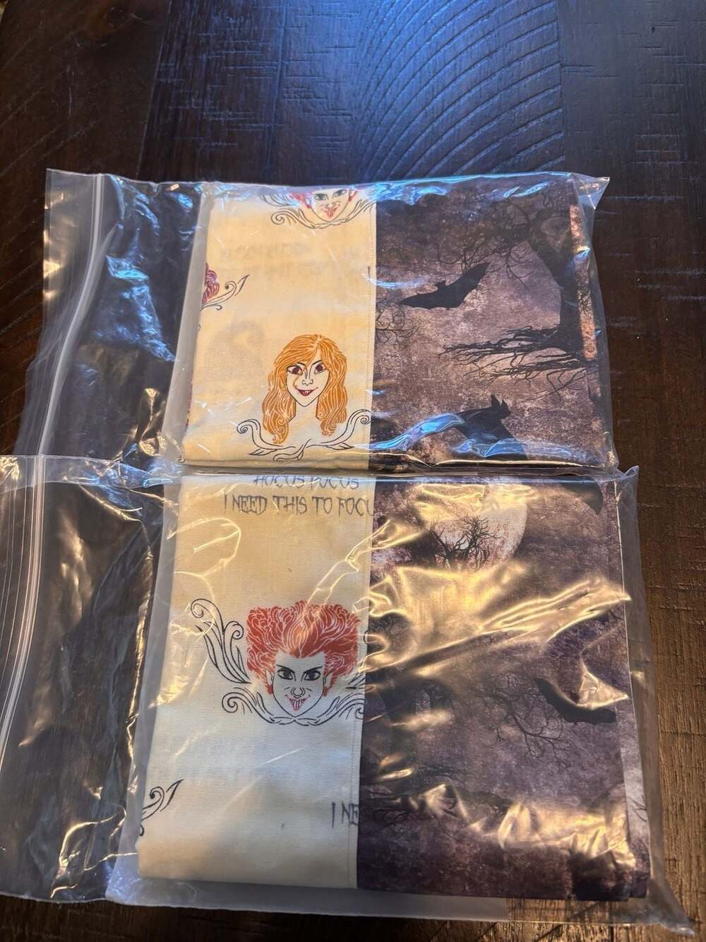 Hocus Pocus Sanderson Sisters Witches on Tan Fabric Pillow Cases